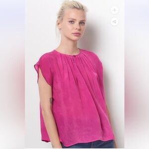 NWT MAGGIE PLEAT NECK TOP - CUPRO SIZE Small